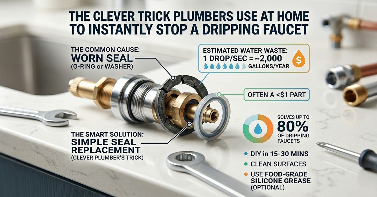 How Plumbers Instantly Stop Dripping Faucets At Home
