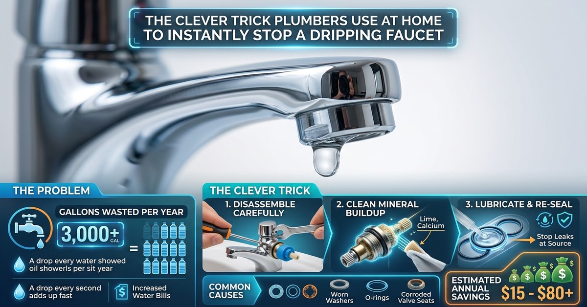 The Clever Method Plumbers Use to Stop a Dripping Faucet